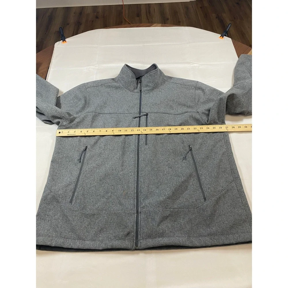 The North Face Mens XXL WindWall Softshell Jacket Heather Grey Full Zip Outdoor‎
